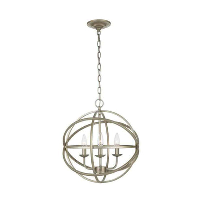 Home Decorators Sarolta Sands 3-Light Antique Silver Orb Chandelier