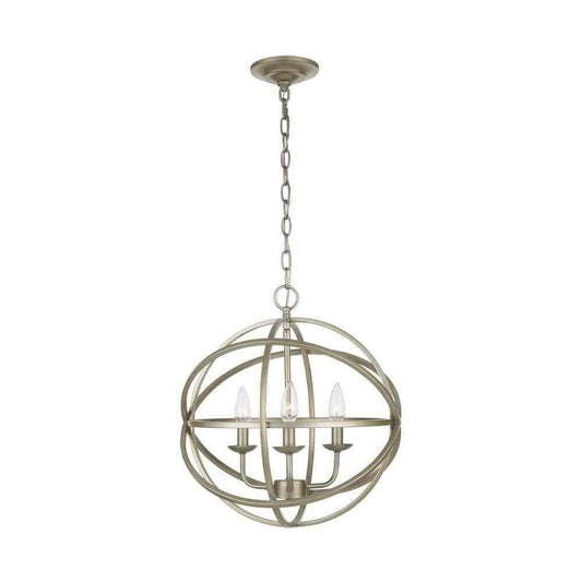 Home Decorators Sarolta Sands 3-Light Antique Silver Orb Chandelier