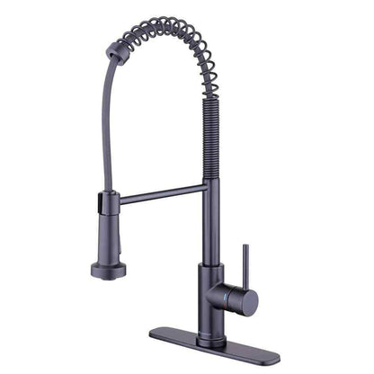 Glacier Bay Paulina One-Handle  Pull Down Sprayer Kitchen Faucet in Matte Black