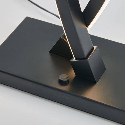 Artika Wave 18 in. Black Modern Dimmable Table Lamp for Living Room TL-WA-BL