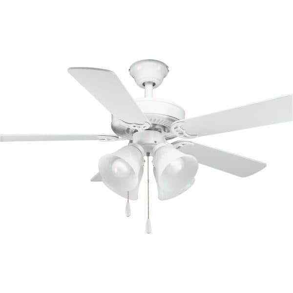 Progress Lighting Fan Light Kits Collection 4-Light White Ceiling Fan Light Kit