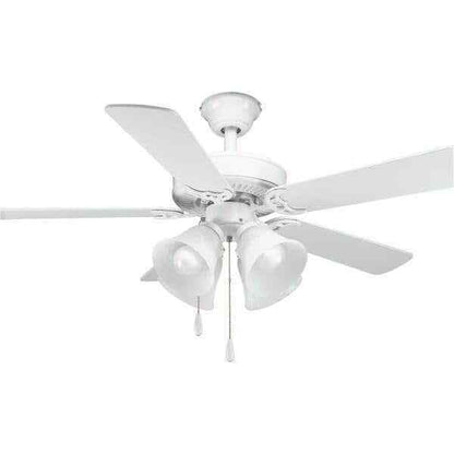 Progress Lighting Fan Light Kits Collection 4-Light White Ceiling Fan Light Kit