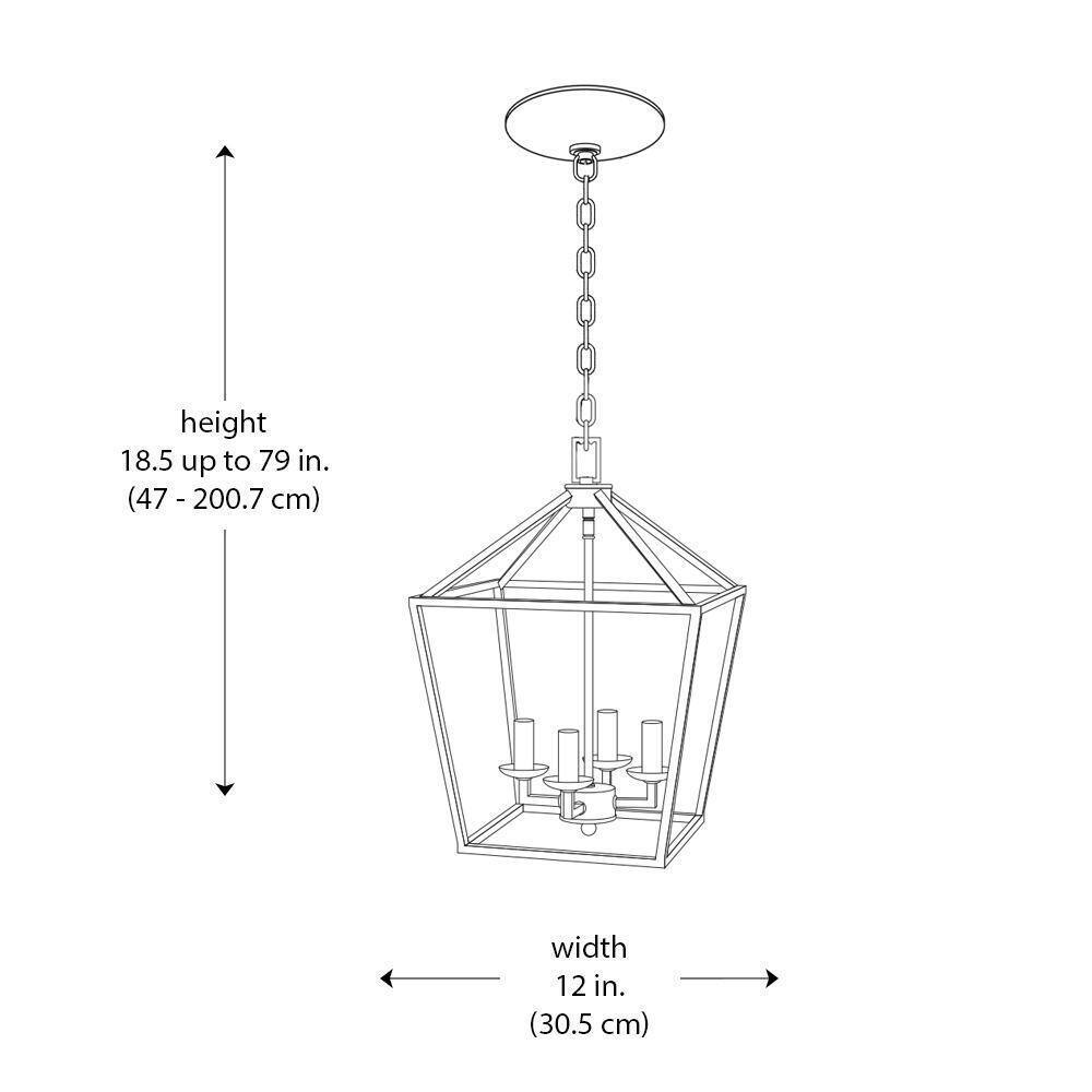 Home Decorators Weyburn 4-Light Antique Silver Leaf Farmhouse Chandelier