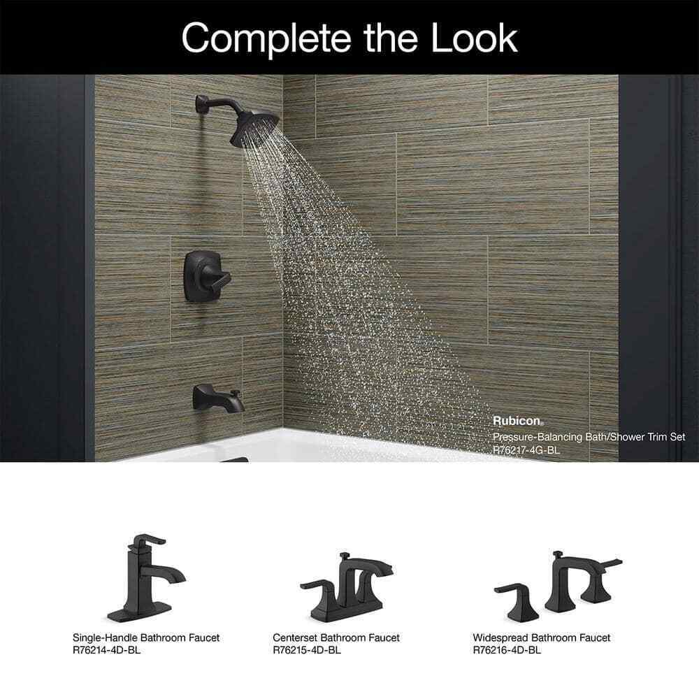 KOHLER Rubicon 1-Handle 3-Spray Tub and Shower Faucet in Matte Black