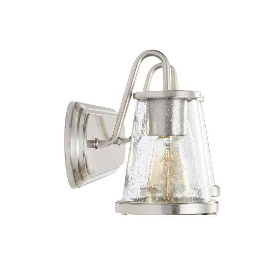 Home Decorators Georgina 18 in. 2-light Brushed Nickel Industrial indoor vanity