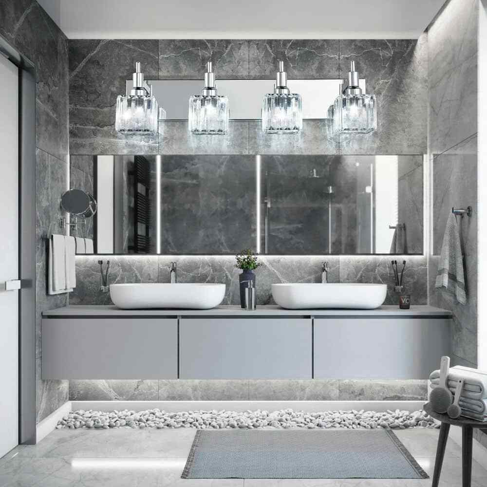EDISLIVE Orillia 27.5 in. 4-Light Modern Chrome Bathroom Vanity Light