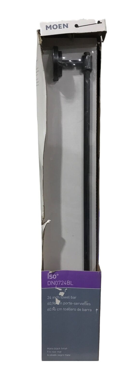 MOEN Iso 24 in. Towel Bar in Matte Black DN0724BL