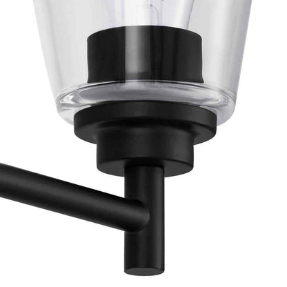 Hampton Bay Wakefield 31 in. 4-Light Matte Black Bath Vanity Light HB3682-43