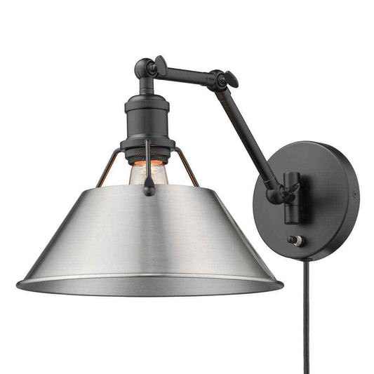 Golden Lighting Orwell 9 in. Matte Black Sconce