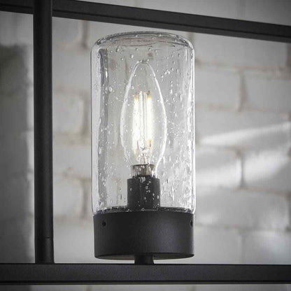 Home Decorators Jill 4-Light Textured Black Linear Chandelier 81010000048638