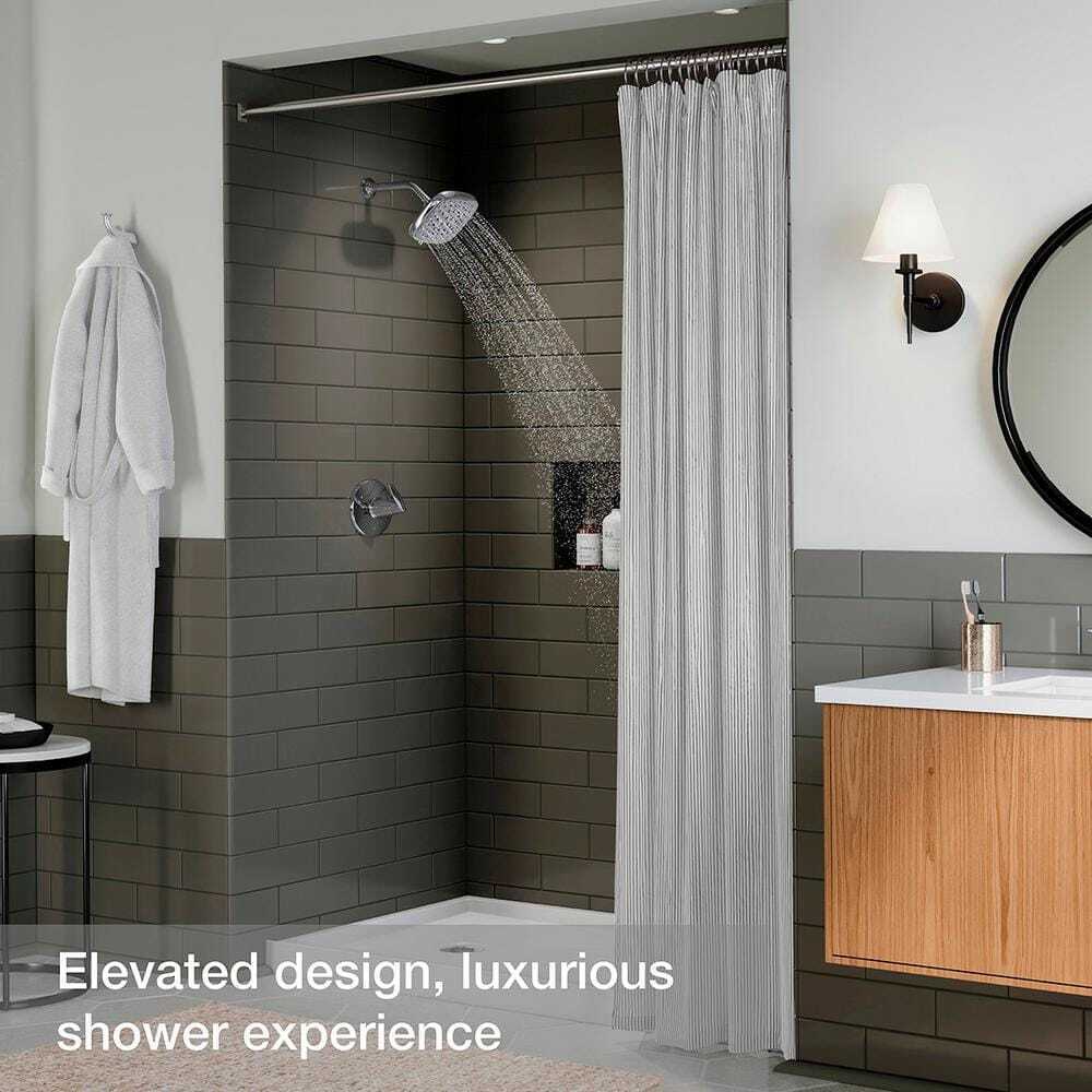 KOHLER Fordra 3-Spray Patterns 6.817 in. Wall Mount Fixed Shower Head