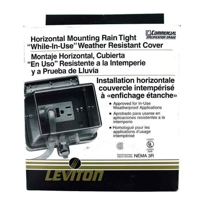 Leviton Decora/GFCI 1-Gang Raintight While-In-Use Device Mount Horizontal Cover