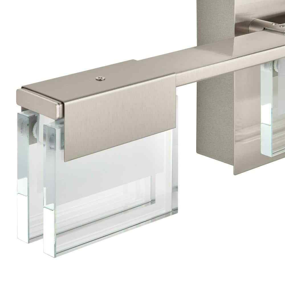 Home Decorators Collection 3-Light Brushed Nickel Integrated LED Light Bar