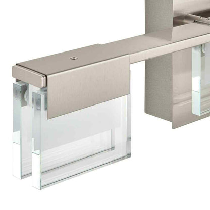 Home Decorators Collection 3-Light Brushed Nickel Integrated LED Light Bar