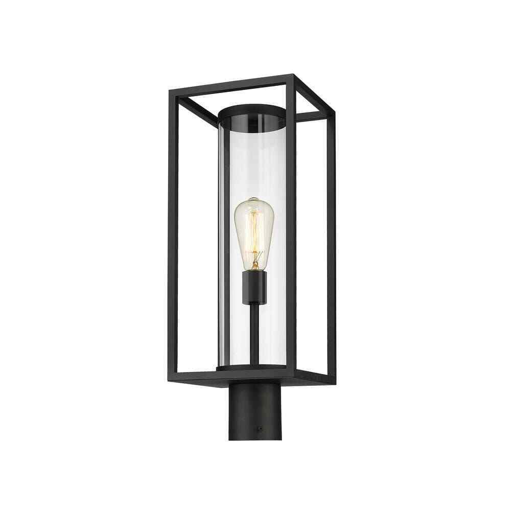 Dunbroch 1-Light Black 22 in. Aluminum Hardwired Outdoor Post Light
