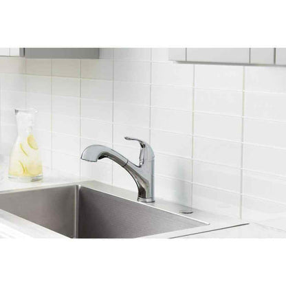 Glacier Bay Market Single-Handle Pull-Out Sprayer Kitchen Faucet Polished Chrome