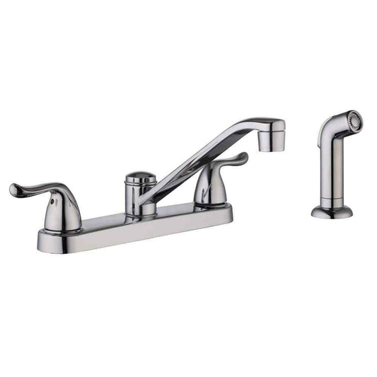 Glacier Bay Constructor Double-Handle Standard Kitchen Faucet in Polished Chrome