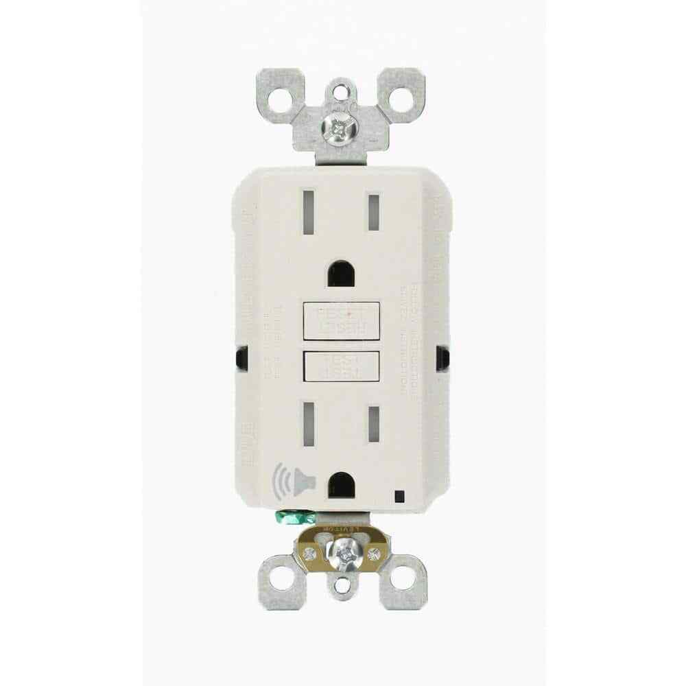 Leviton 15Amp Self-Test Tamper-Resistant GFCI Outlet w/ Audible Trip Alert White