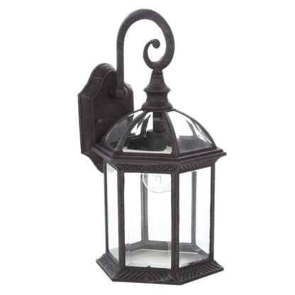 Hampton Bay Wickford Weathered Bronze Wall Light Fixture w/ Clear Glass (2-Pack)