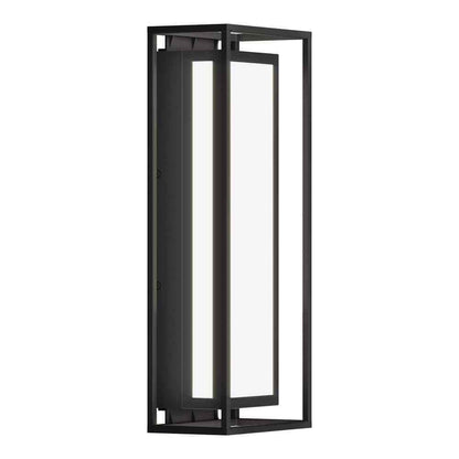 Artika Ghost Black Modern Integrated LED Outdoor Hardwired Light Lantern Sconce