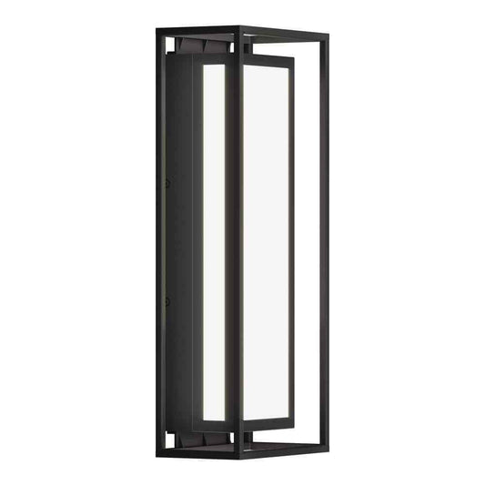 Artika Ghost Black Modern Integrated LED Outdoor Hardwired Light Lantern Sconce