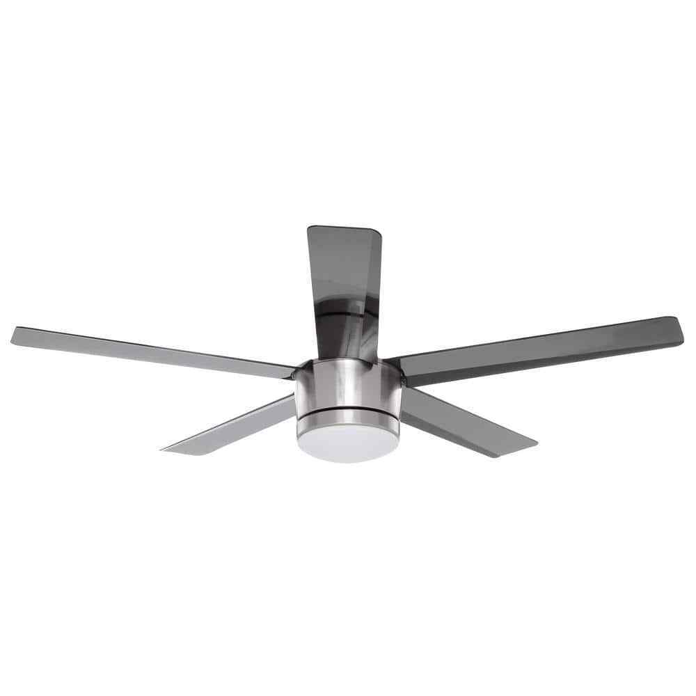 Home Decorators Merwry 52 in. Integrated LED Indoor Brushed Nickel Ceiling Fan