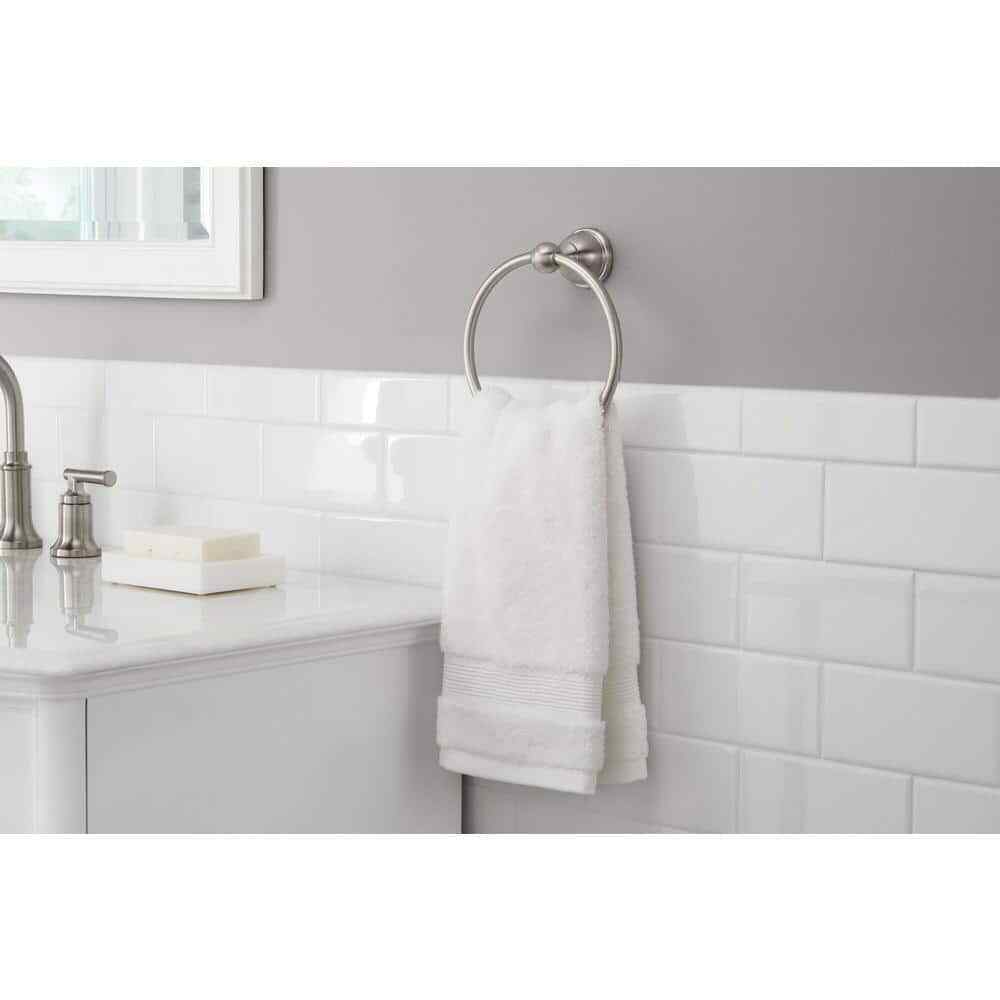 Glacier Bay Mandouri Towel Ring in Brushed Nickel 262A-0504