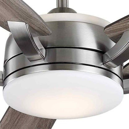 Home Decorators Colemont 52 in. Integrated LED Brushed Nickel Ceiling Fan