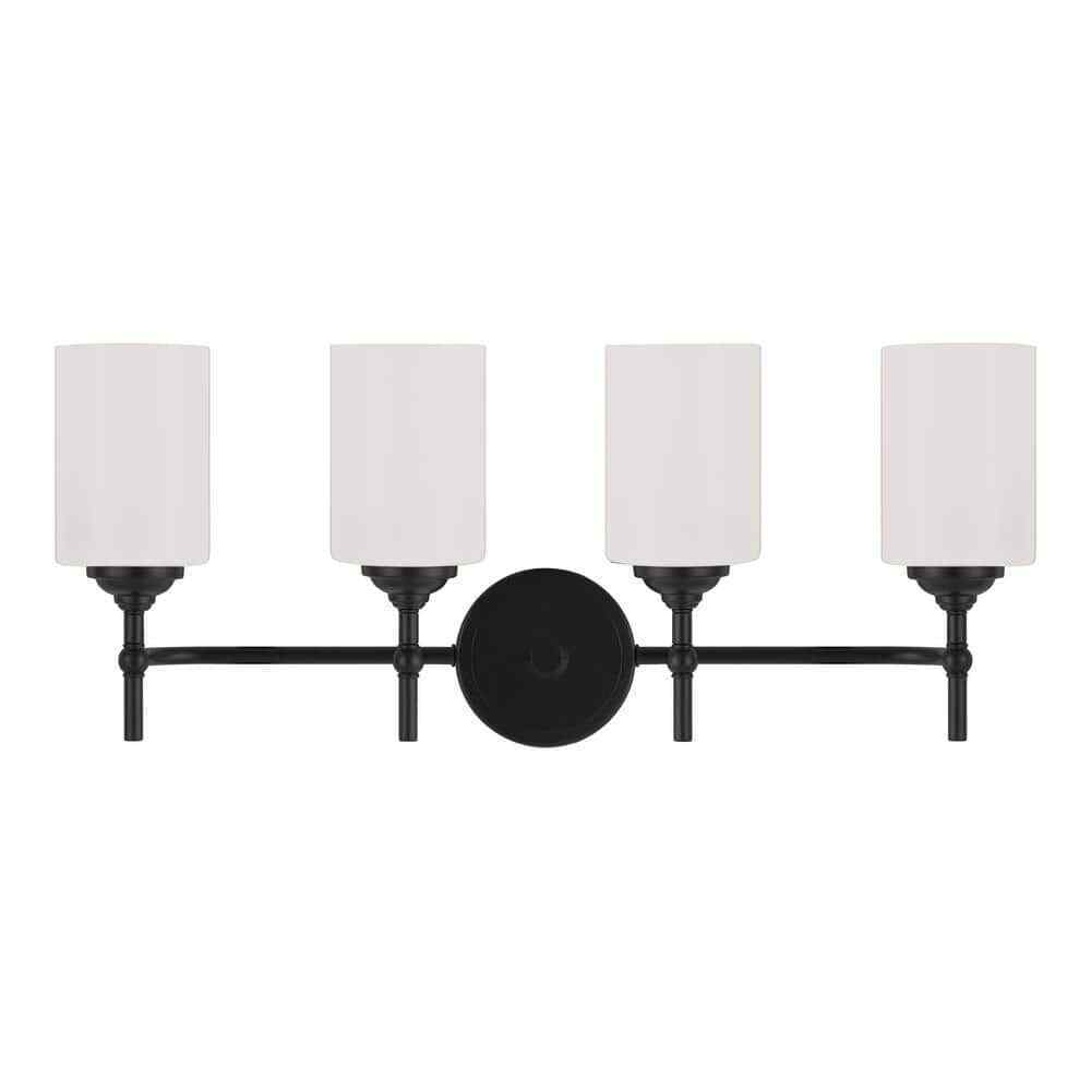 Home Decorators Collection Ayelen 25 in. 4-Light Black Vanity Light 39343-HBBO