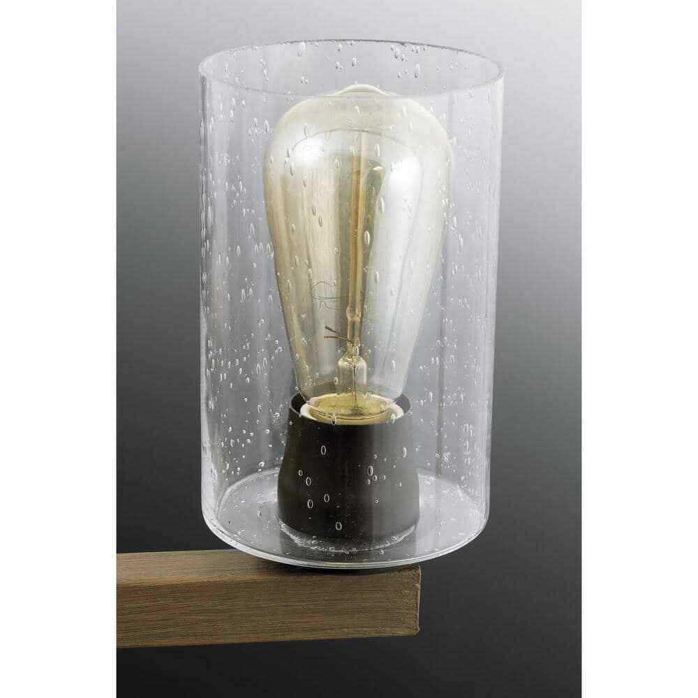 Progress Lighting 2-Light Antique Bronze Clear Seeded Glass Vanity Light