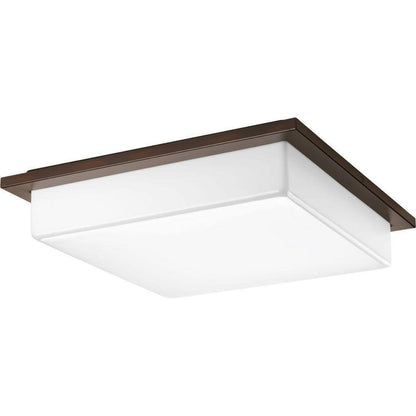 Progress Lighting 18 in. Transit 3-Light Antique Bronze LED Flush Mount