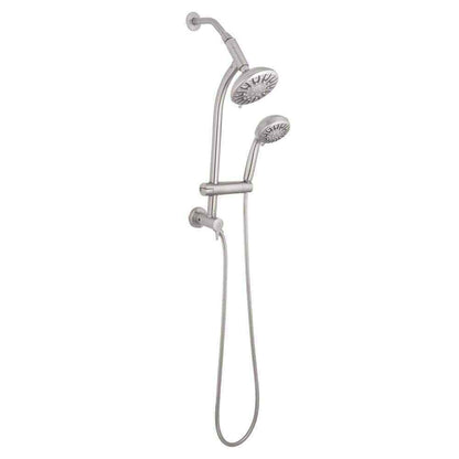 Glacier Bay 6-Spray Wall Bar Rain can Showerhead w/ 6-Spray Hand shower