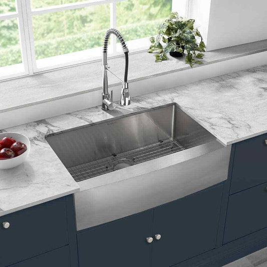 Swiss Madison Rivage 33 in. x 21 in. SS Single Basin Farmhouse Kitchen Sink