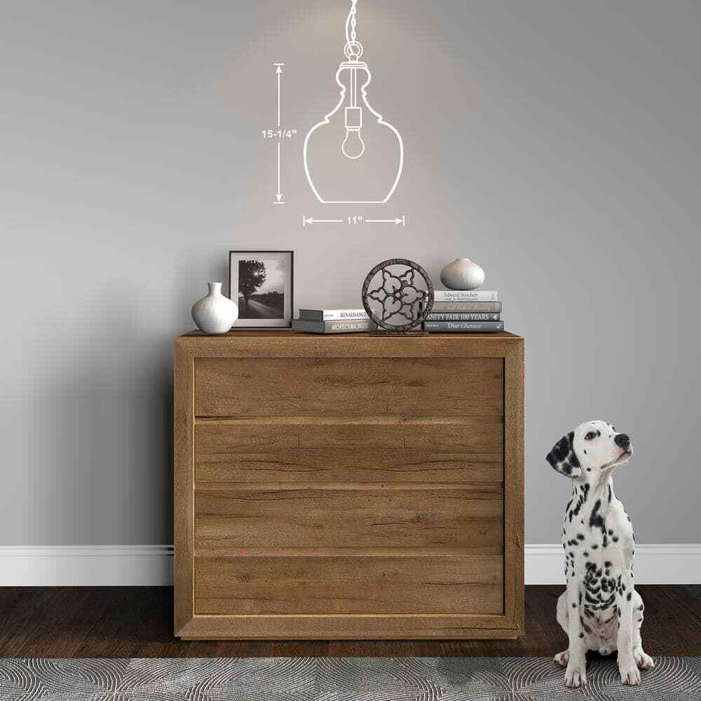 Meyer&Cross Verona 1-Light Brass Pendant with Clear Glass Shade PD0271