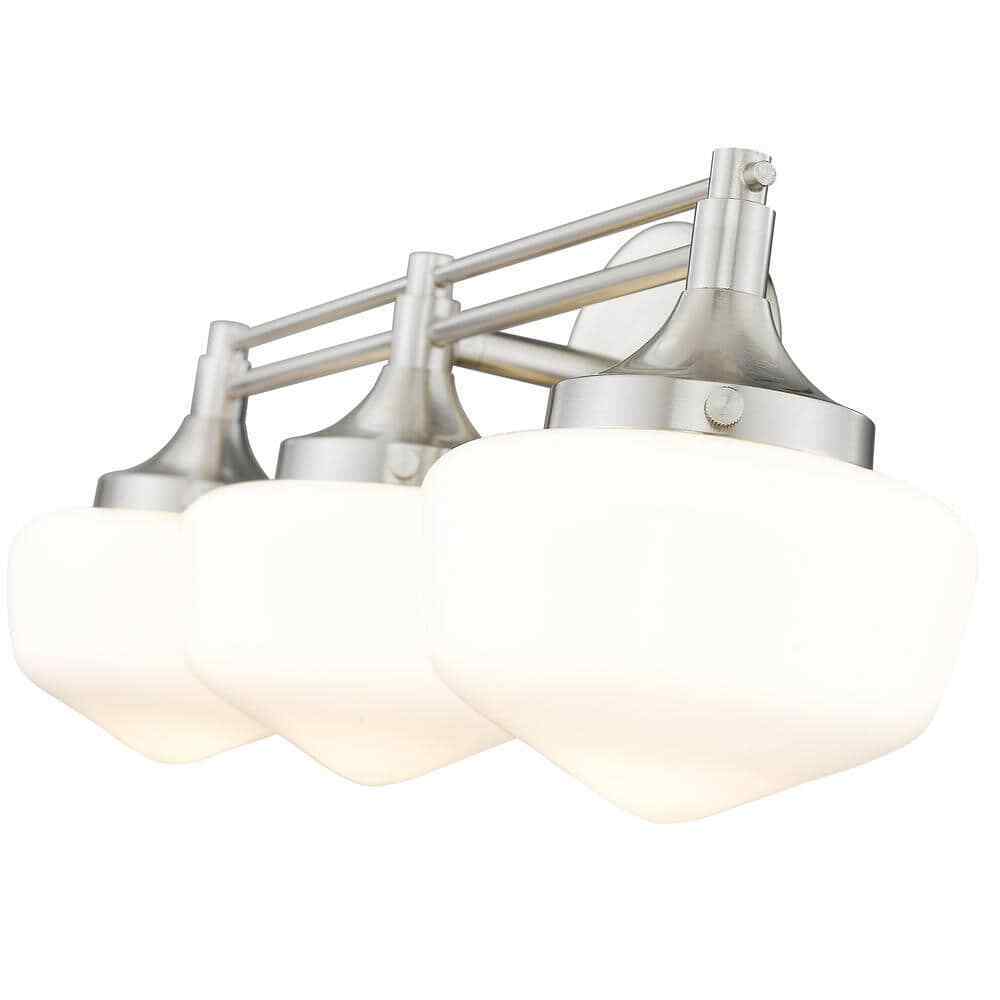 Home Decorators Collection Maybry 22.20 in. 3-Light Brushed Nickel Vanity Light