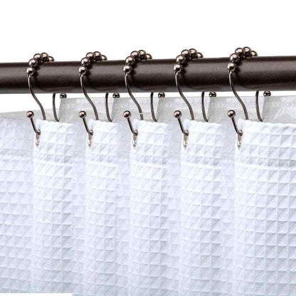 Utopia Alley Roller Ball Shower Curtain Rings  Bathroom Stainless Rubbed Bronze
