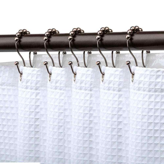 Utopia Alley Roller Ball Shower Curtain Rings  Bathroom Stainless Rubbed Bronze