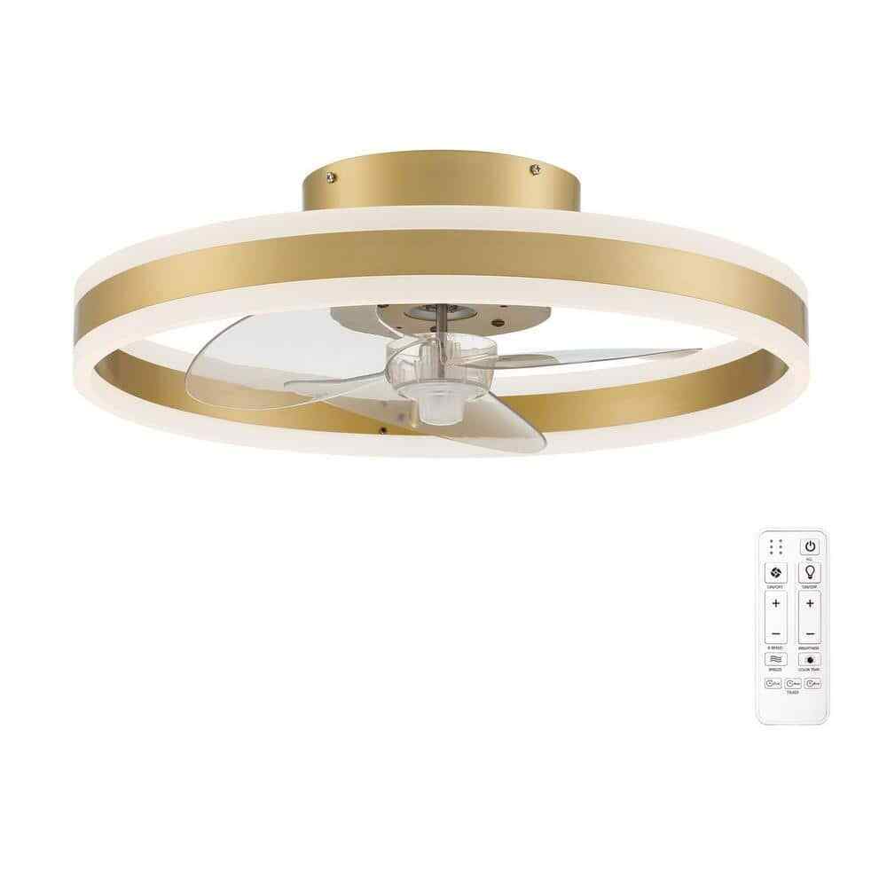 Hampton Bay Preen 20 in. LED Indoor Gold Ceiling Fan with light and remote