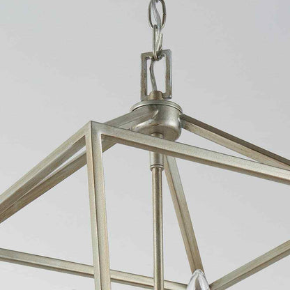 Home Decorators Weyburn 4-Light Antique Silver Leaf Farmhouse Chandelier