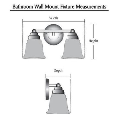 Aspen Creative Corporation 1-Light Chrome Vanity Light with Frosted Glass Shade