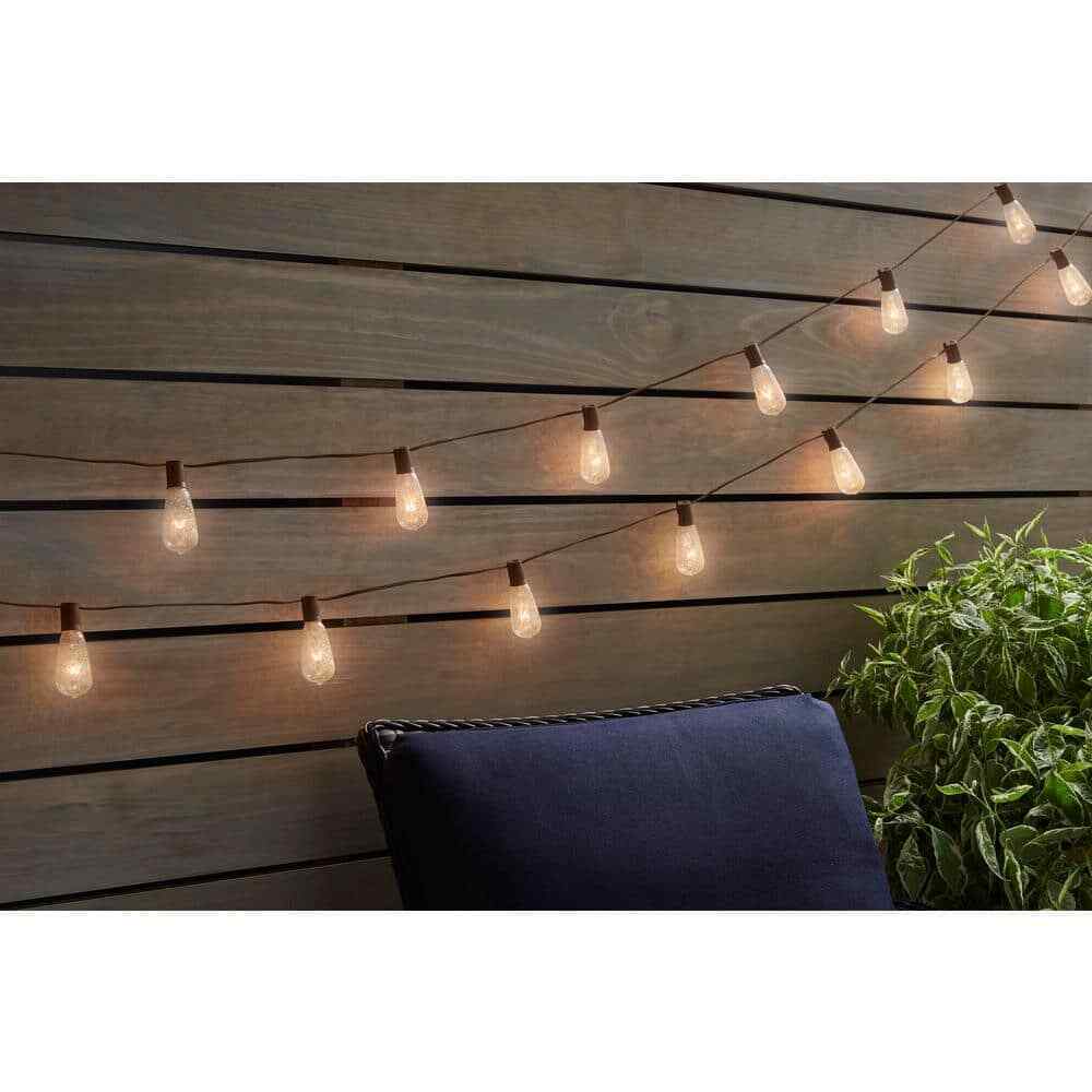 Hampton Bay Outdoor/Indoor 10 ft. Plug-In Incandescent ST40  Bulb String Light