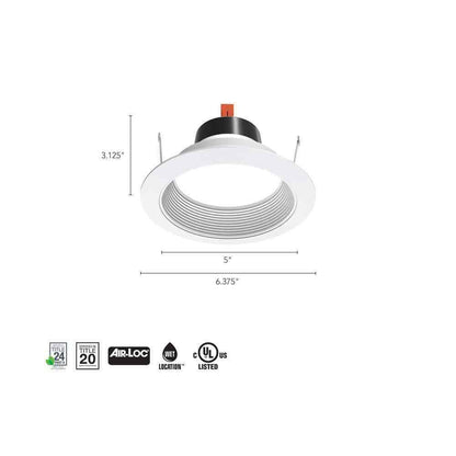 Juno 5RLD 5 in. 3000K 700 Lumens White Integrated LED Recessed Light Trim