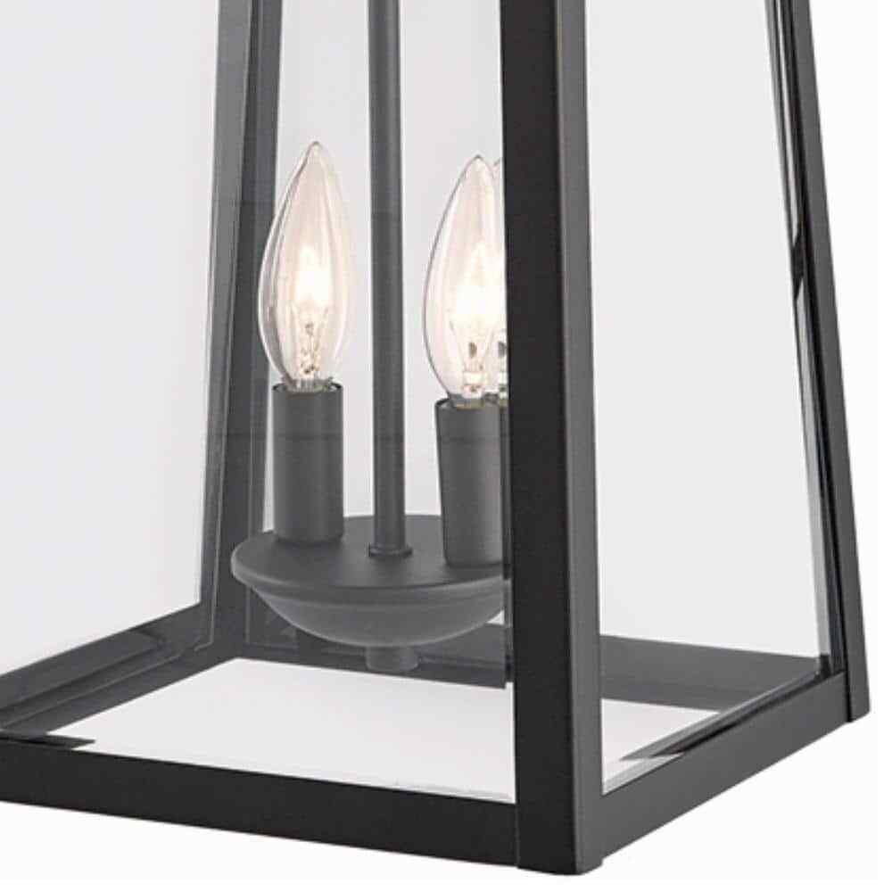 Home Decorators Blakeley Transitional 2-Light Black Outdoor Wall Lantern