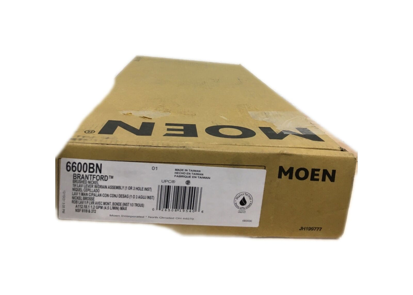 MOEN Brantford Single Hole Single-Handle High-Arc Bathroom Faucet Brushed Nickel