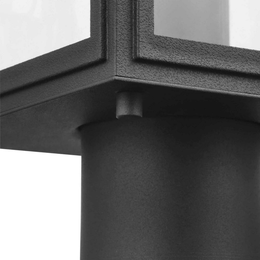 Progress Lighting Grandbury Textured Black Clear Glass Outdoor Post Light