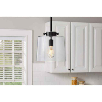 Hampton Bay Mullins Coal Pendant Hanging Modern Industrial Kitchen Light