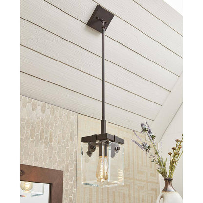 Progress Lighting Glayse Collection 1-Light Antique Bronze Pendant P500073-020