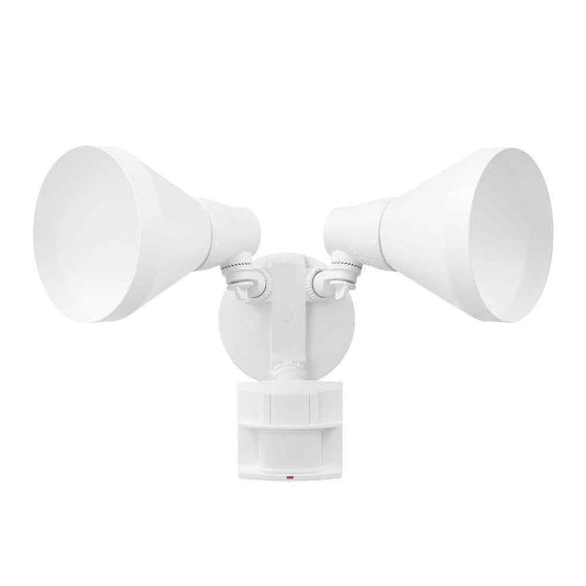 Defiant PAR 180-Degree White Motion Activated Wired 2-Head Security Flood Light