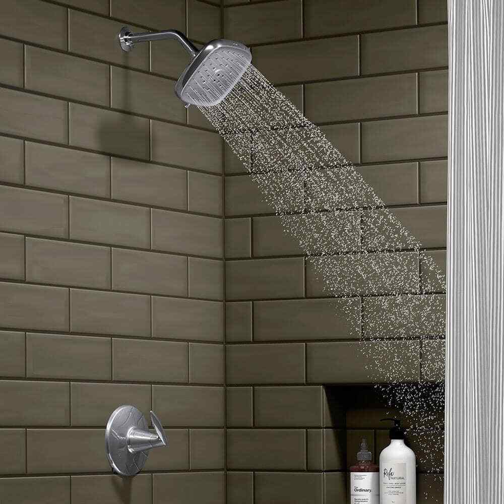 KOHLER Fordra 3-Spray Patterns 6.817 in. Wall Mount Fixed Shower Head