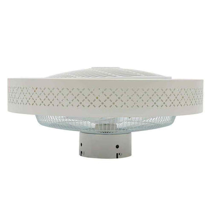 OUKANING  Integrated LED Indoor White Smart Enclosed Ceiling Fan w/ Remote